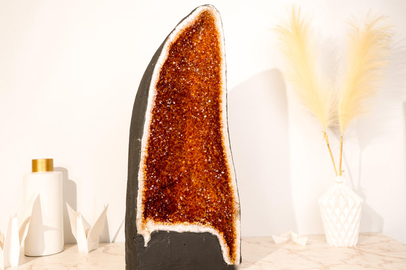 Rare AAA - Grade Madeira Citrine Geode Cathedral: Super - Grade for Collection, Decor & Energy Work, 24 - Inch 66 Lb. - E2D Crystals & Minerals