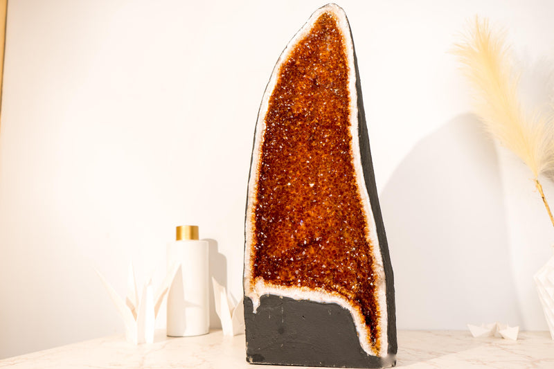 Rare AAA - Grade Madeira Citrine Geode Cathedral: Super - Grade for Collection, Decor & Energy Work, 24 - Inch 66 Lb. - E2D Crystals & Minerals