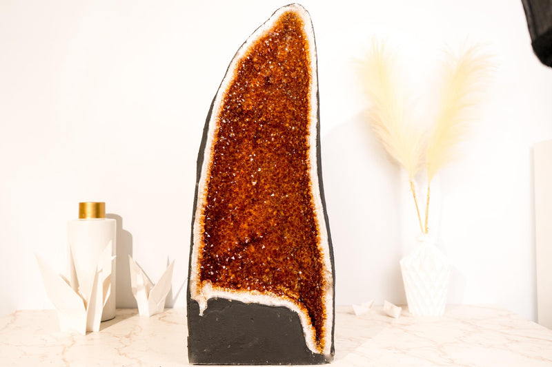 Rare AAA - Grade Madeira Citrine Geode Cathedral: Super - Grade for Collection, Decor & Energy Work, 24 - Inch 66 Lb. - E2D Crystals & Minerals