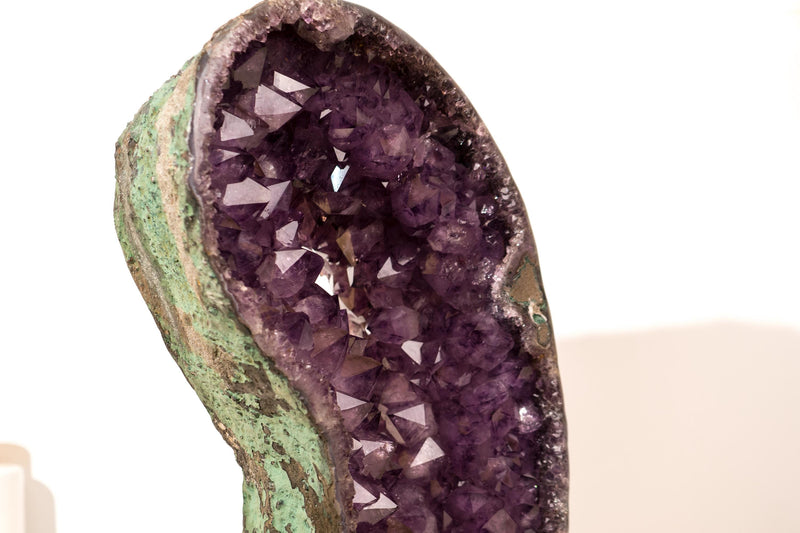 Exclusive Amethyst Geode Portal with a Rare Crown Druzy Formation and AAA, Collection - Grade Purple Crystals, Large - 20.5 In Tall - 43 Lb - E2D Crystals & Minerals