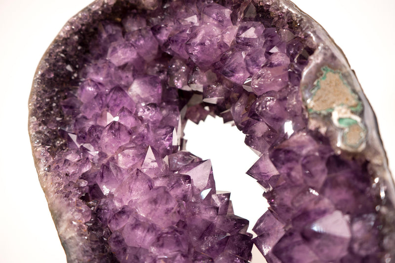 Exclusive Amethyst Geode Portal with a Rare Crown Druzy Formation and AAA, Collection - Grade Purple Crystals, Large - 20.5 In Tall - 43 Lb - E2D Crystals & Minerals