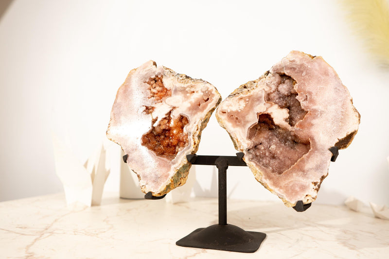 Pink Amethyst Butterfly Geode (Angel Wings) with Red and Rose Amethyst - E2D Crystals & Minerals