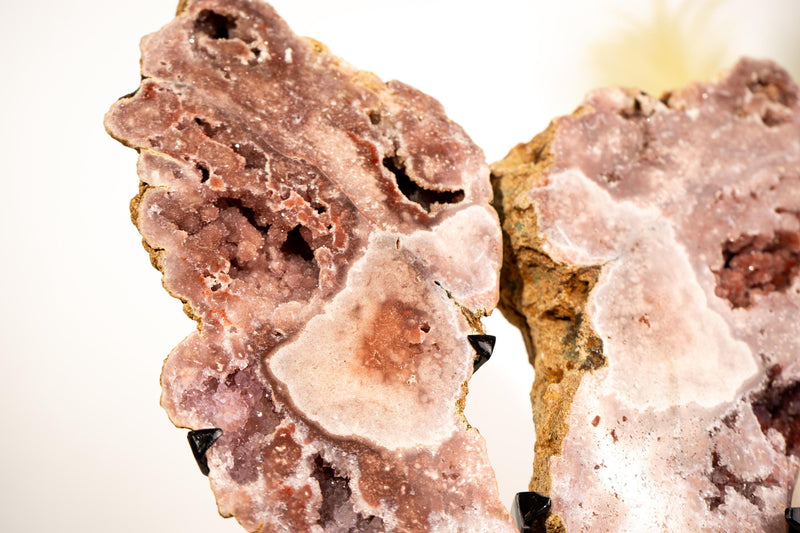 Red and Pink Amethyst Geode Wings, High Grade, All - Natural - E2D Crystals & Minerals