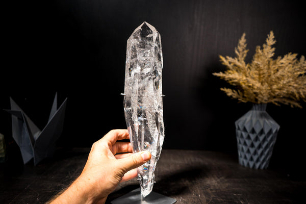 Water Clear Real Lemurian Quartz Point - Transparent, with Perfect Termination