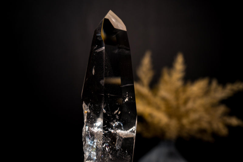 Water Clear Real Lemurian Crystal Quartz Point - AAA-Grade with Optical Quality