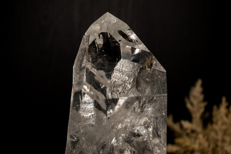 Large Natural Lemurian Quartz Point from Diamantina, Optical Clarity - E2D Crystals & Minerals