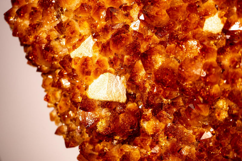 Spectacular Large Madeira Citrine Cluster – AAA Sparkly Druzy, Flower Rosette and Calcite Inclusions, Statement Crystal - 20 in - 29 lb - E2D Crystals & Minerals