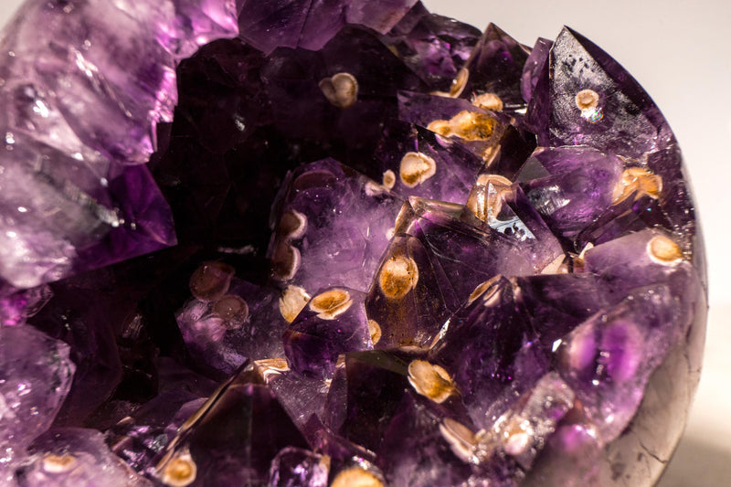 Rare Grape Jelly Amethyst Crystal Sphere with Cristobalite Inclusions - E2D Crystals & Minerals