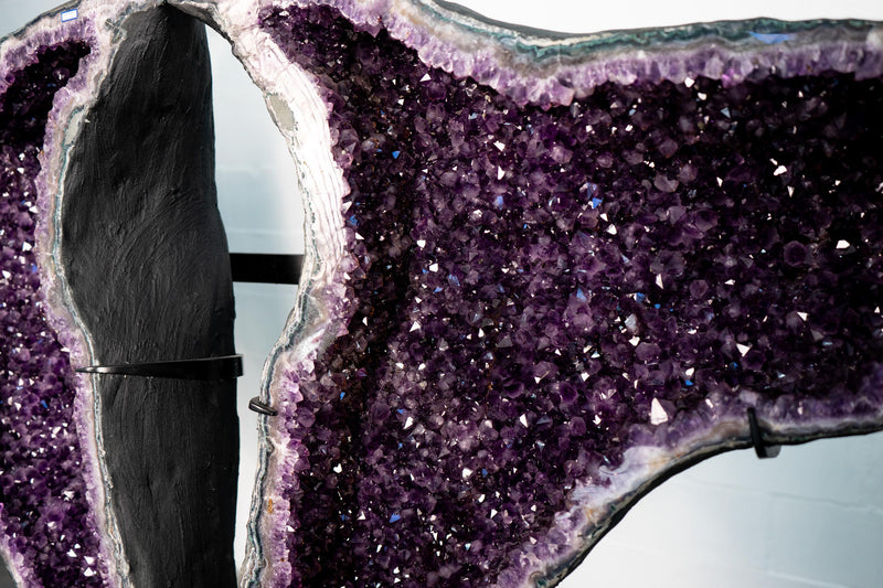 Large 64 - Inch Amethyst Butterfly Wings Geode – Dolphin Formation - E2D Crystals & Minerals