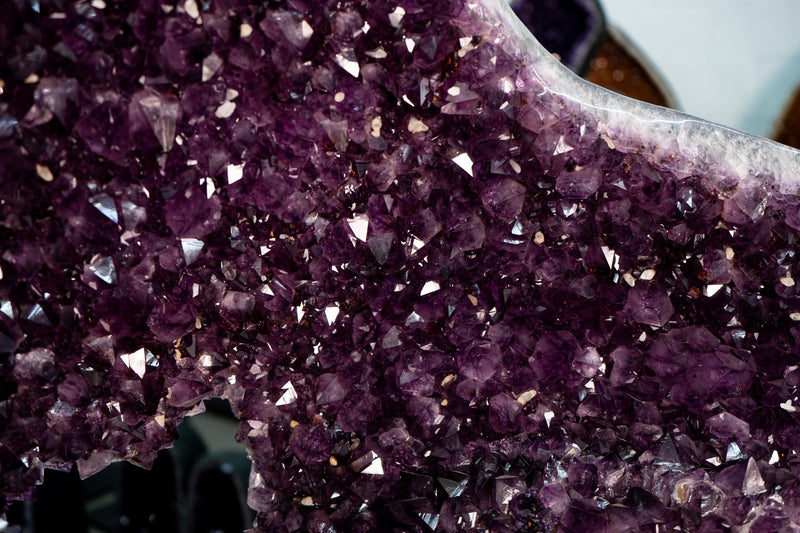 Large Amethyst Geode Portal on Custom - Made Stand - E2D Crystals & Minerals