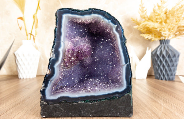 Small Banded Agate with Purple Galaxy Amethyst Geode collective