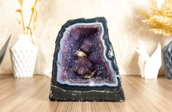 Small Banded Agate with Purple Galaxy Amethyst Geode collective