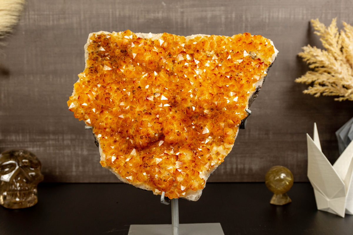 Citrine Druzy Crystal Cluster with Nodules 2024 from Uruguay, 46.5 oz Crystal