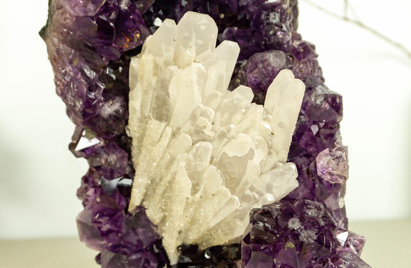 Amethyst Cluster, Deep Purple with Calcite Inclusions collective