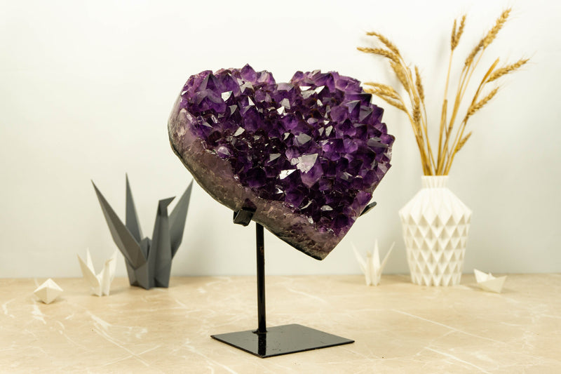 X Large Purple Amethyst Heart, Aaa Quality Grade collective