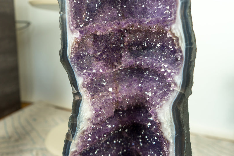 Rare Large Amethyst Geode Cathedral, with Purple Galaxy Amethyst