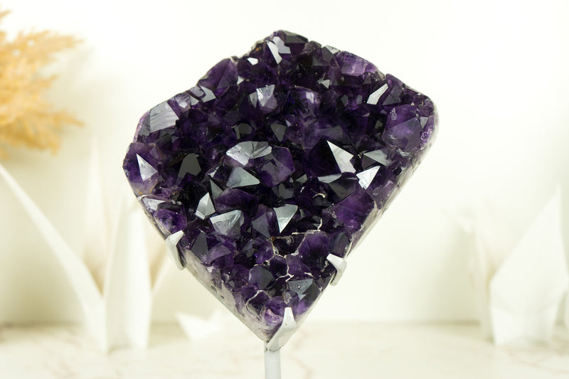 Reichhaltiger violetter Amethyst-Geodencluster, AAA, Traubengelee-Amethyst