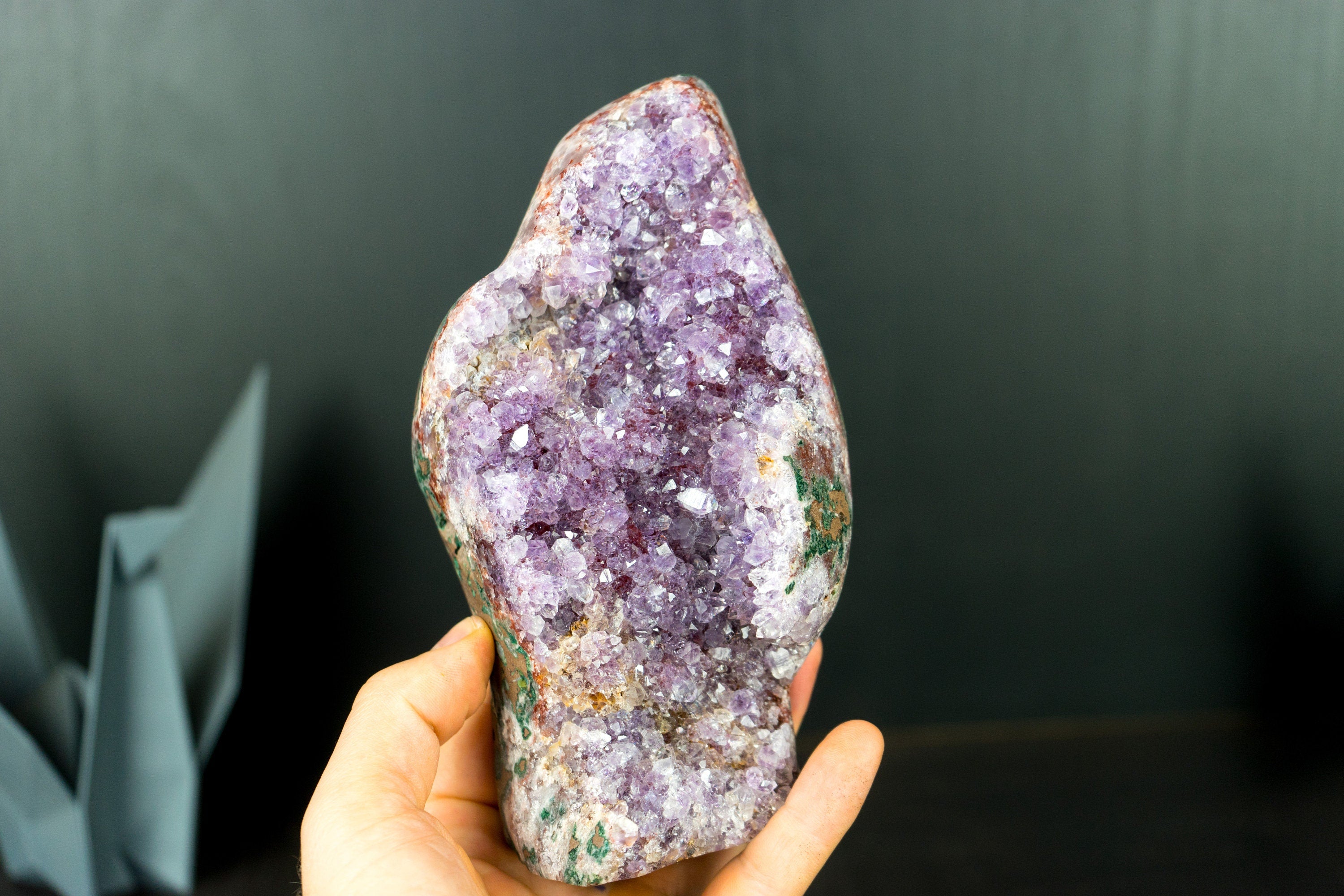 Extra Large A Grade Pink Amethyst newest Cut Base Geode 886g #2