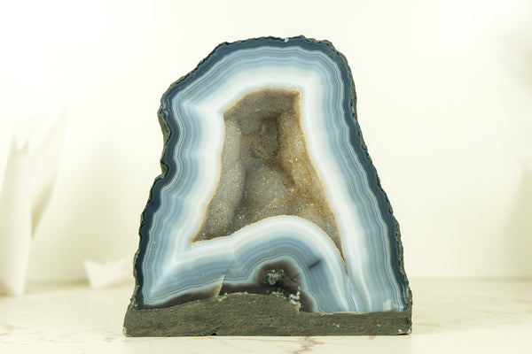 Small Blue Lace Agate Geode Cathedrals with Amethyst Galaxy Druzy - 3.3 Kg - 7.2 lb