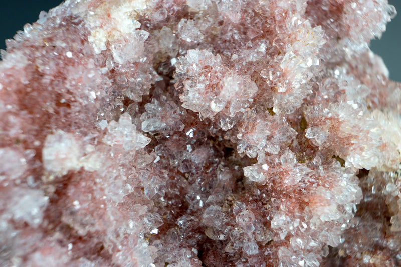 Pink Amethyst Geode Cluster with Shiny Red, Pink and White Amethyst Druzy